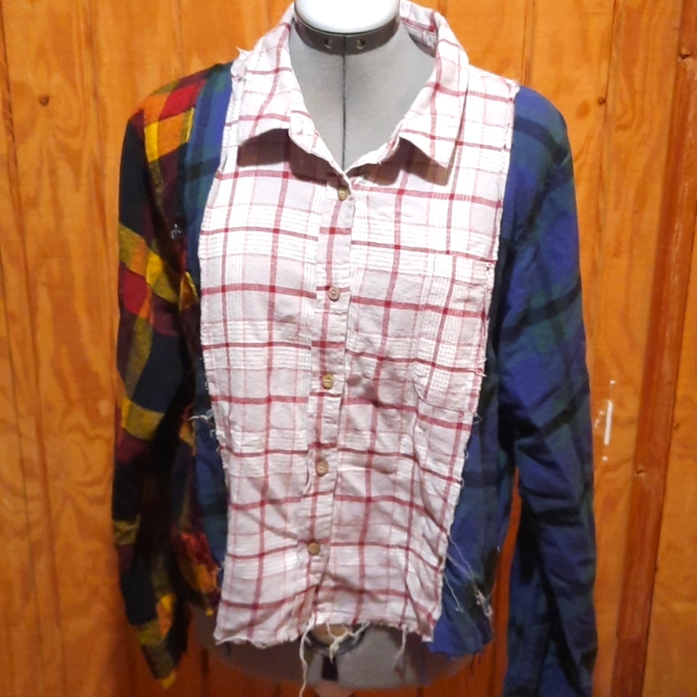 Gilded Intent distressed flannel